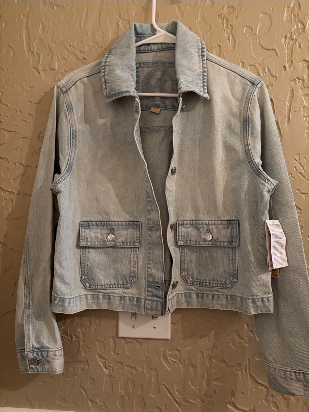 Michael Kors Light Blue Washed Denim Jacket - Women's